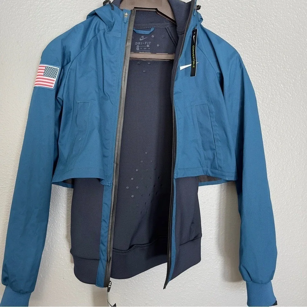 New USA Winter OLYMPIC Team Nike Women's XS Training Cropped Jacket OLYMPICS nwt